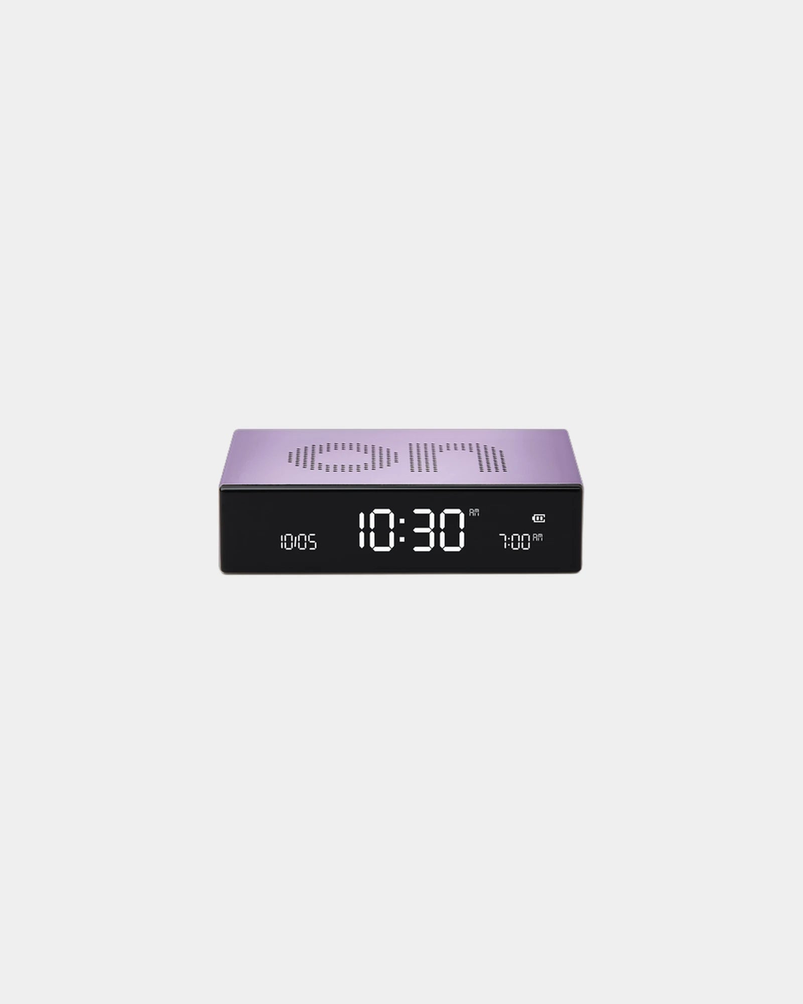 Réveil aluminium Lexon Flip Premium à personnaliser - Light Lilac