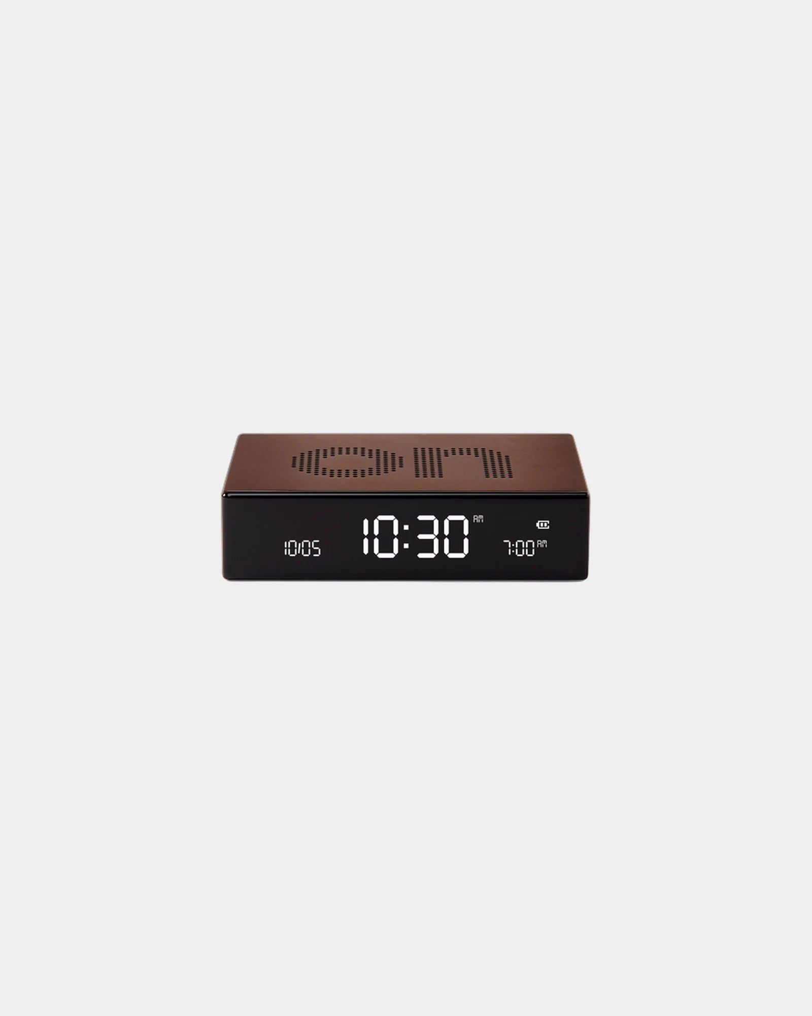 Réveil aluminium Lexon Flip Premium à personnaliser - Bronze