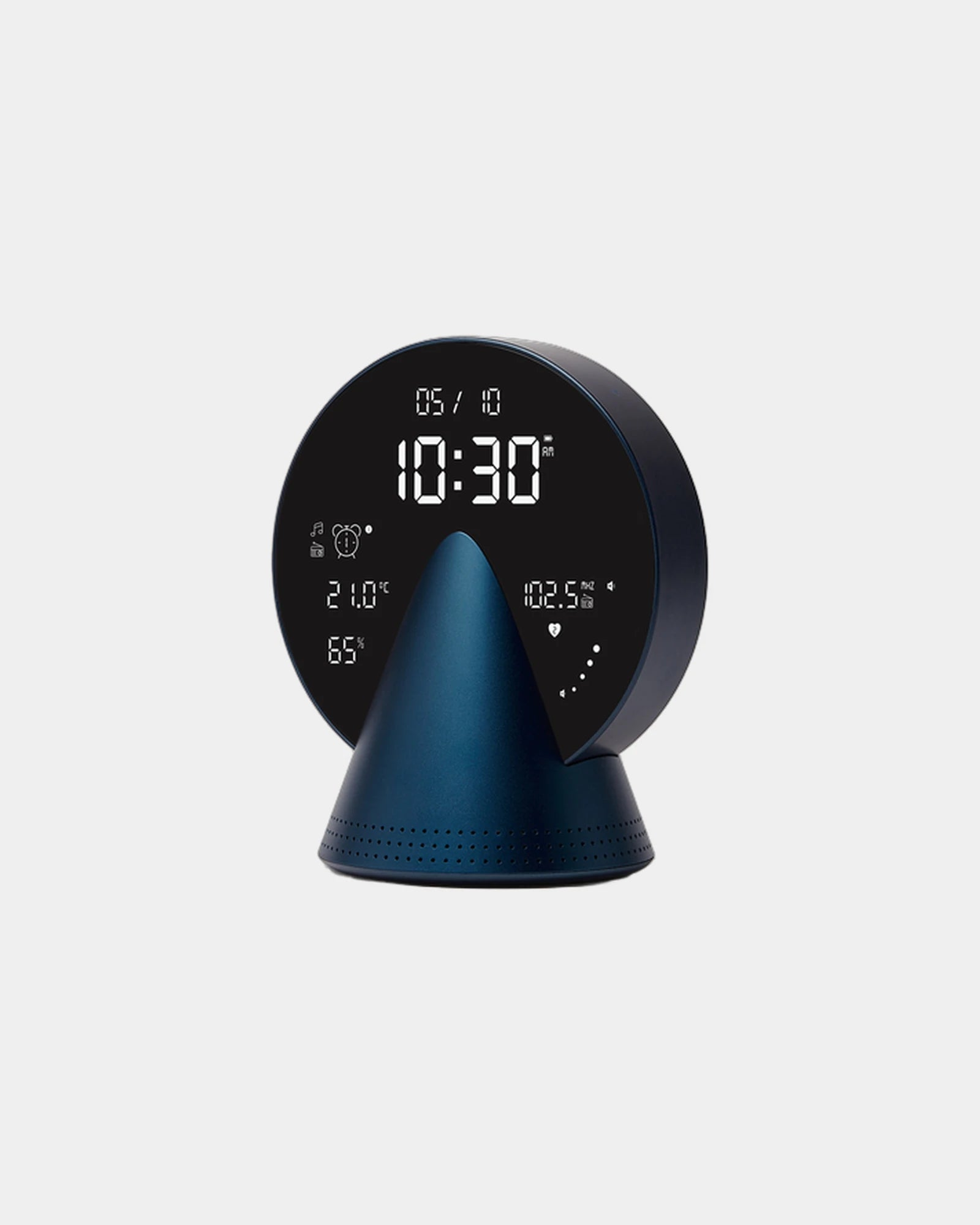 Radio-réveil Bluetooth aluminium Lexon Conic à personnaliser - 24