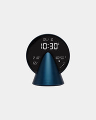 Radio-réveil Bluetooth aluminium Lexon Conic à personnaliser - Lapis Blue