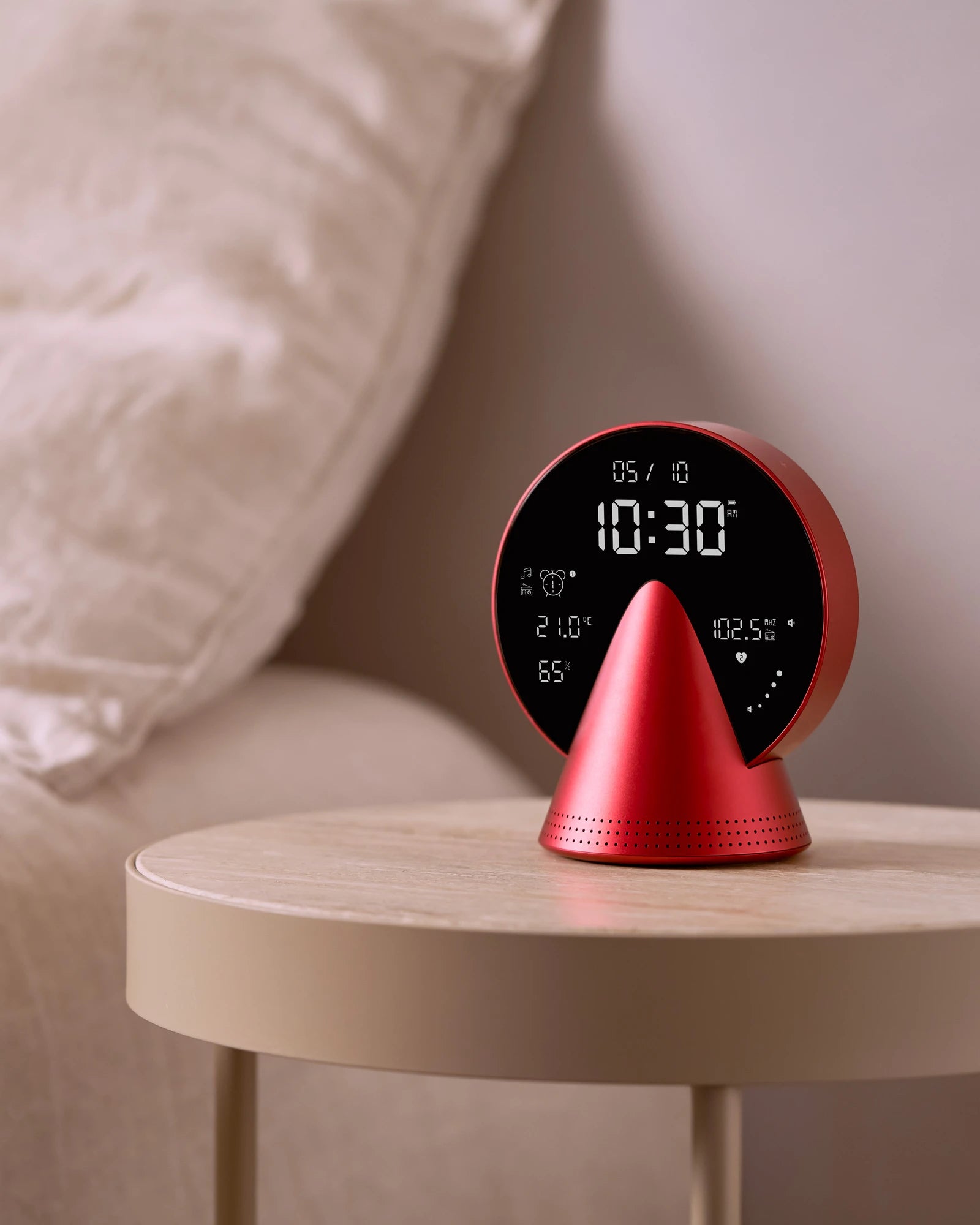 Radio-réveil Bluetooth aluminium Lexon Conic à personnaliser - 9