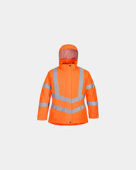 Parka d'hiver haute visibilité femme à personnaliser - Orange