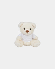 Peluche ours en t-shirt coton à personnaliser - Cream