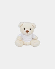 Peluche ours en t-shirt coton à personnaliser - Cream