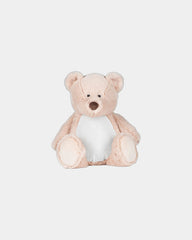 Peluche zippée Ours polyester 45 cm à personnaliser - Mid Brown