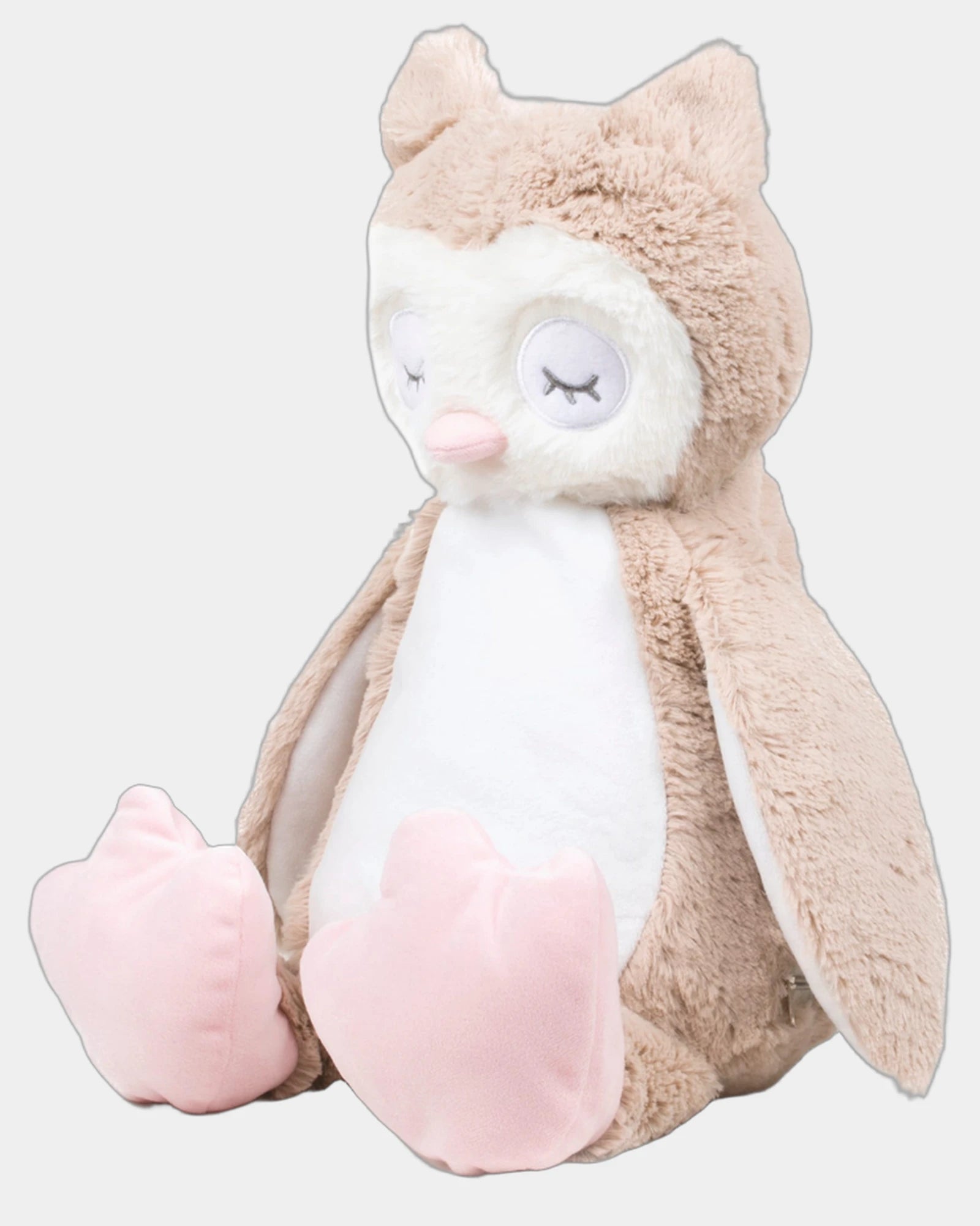 Peluche zippée Chouette 40 cm à personnaliser - 1