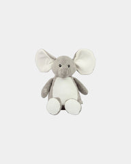 Peluche éléphant zippée à broder à personnaliser - Grey