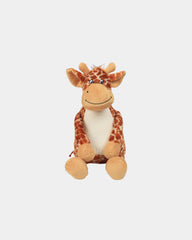 Peluche zippée Girafe polyester à personnaliser - Brown