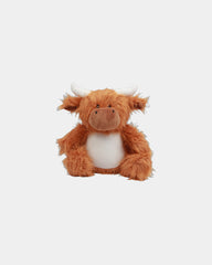 Peluche zippée vache polyester à personnaliser - Brown