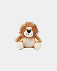 Peluche zippée Lion polyester à personnaliser - Brown