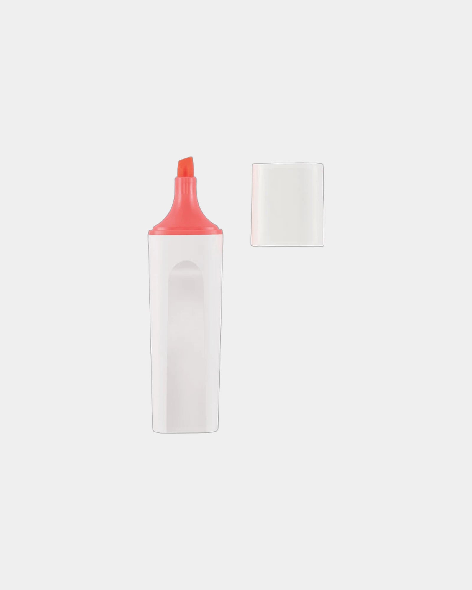 Surligneur RPET blanc à personnaliser - Fuschia Fluo