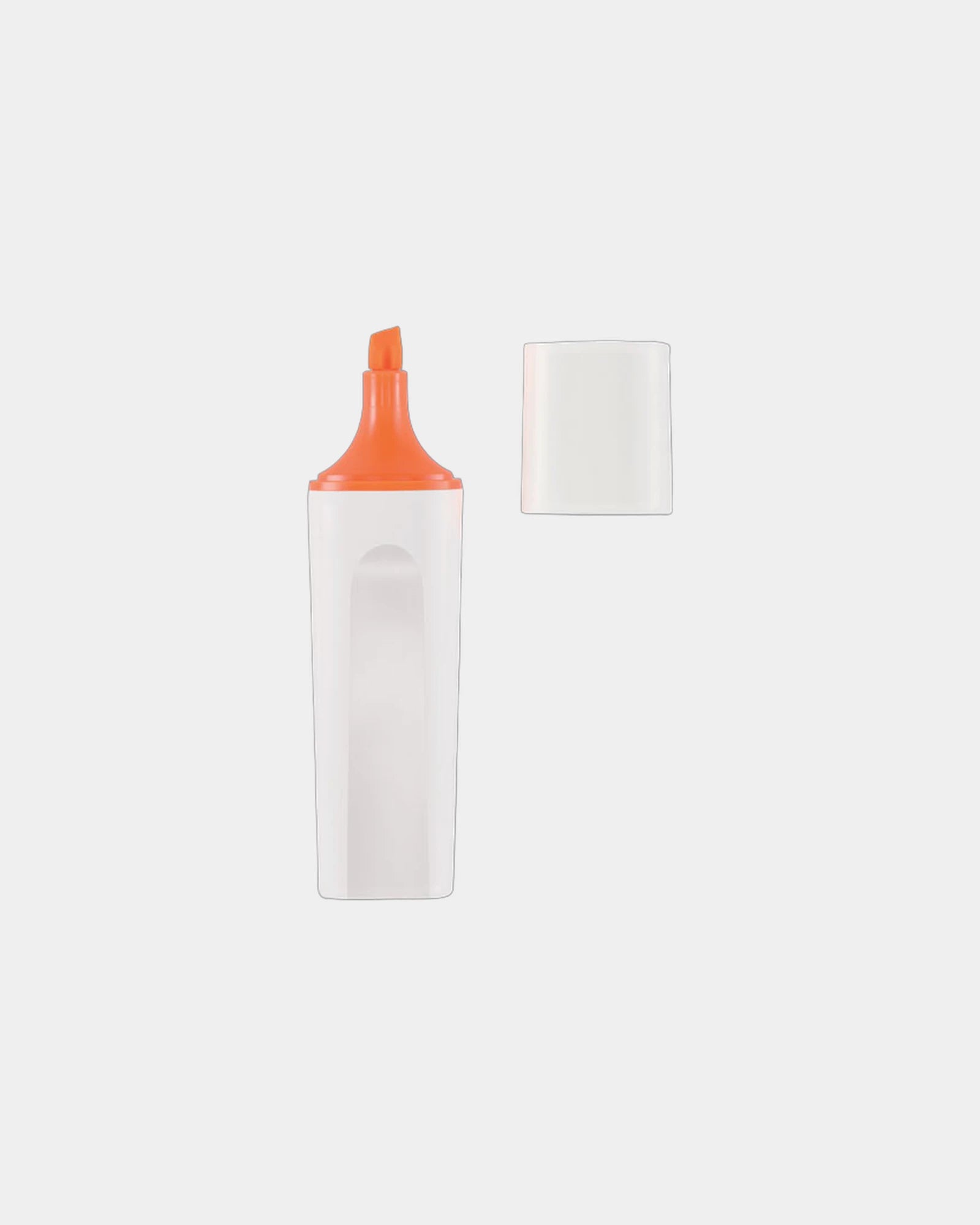 Surligneur RPET blanc à personnaliser - Orange Fluo