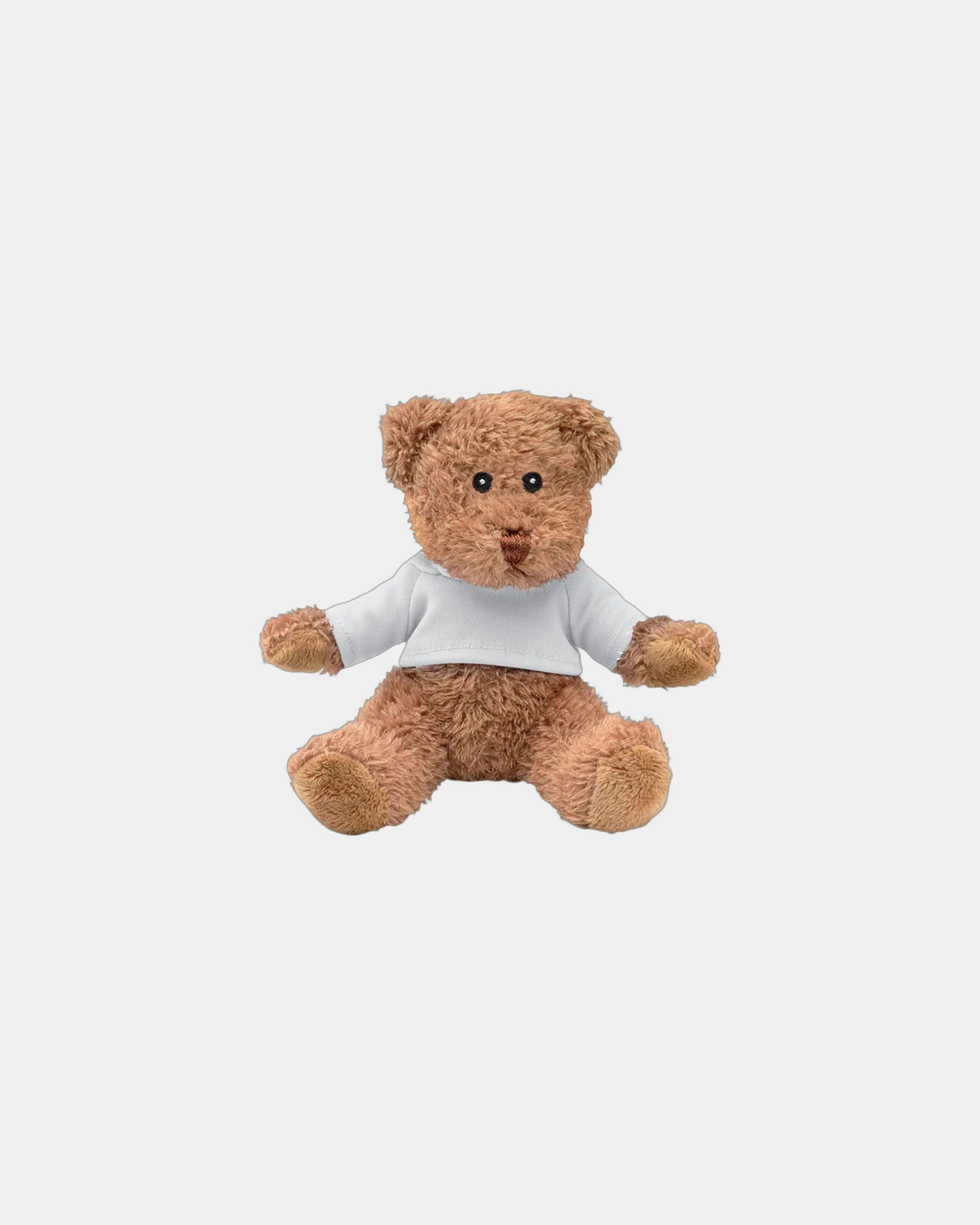 Peluche ourson avec t-shirt Johnny T à personnaliser - Blanc