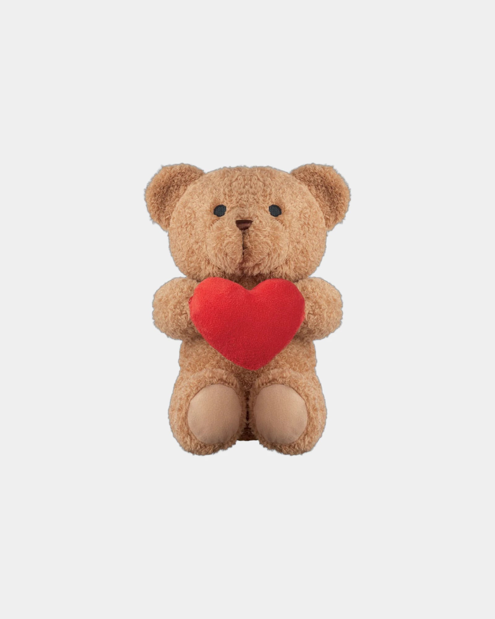 Peluche ourson polyester 23 cm cœur à personnaliser - Rouge