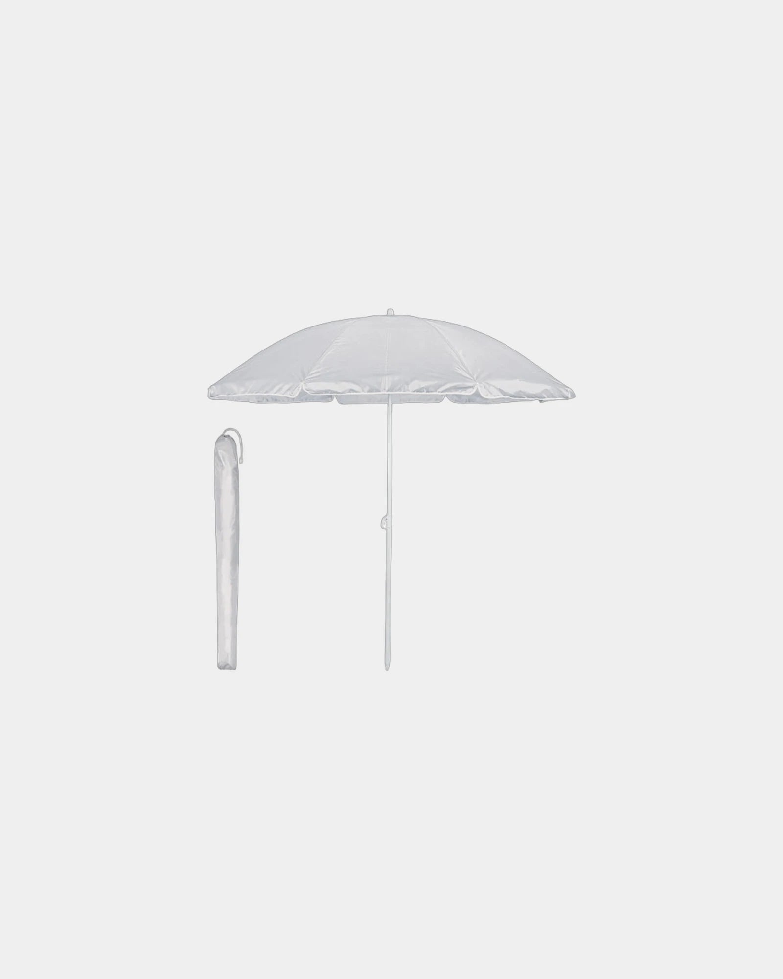 Parasol portable polyester Ø150 cm à personnaliser - Gris