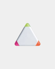 Surligneur triangulaire 3 couleurs à personnaliser - Blanc
