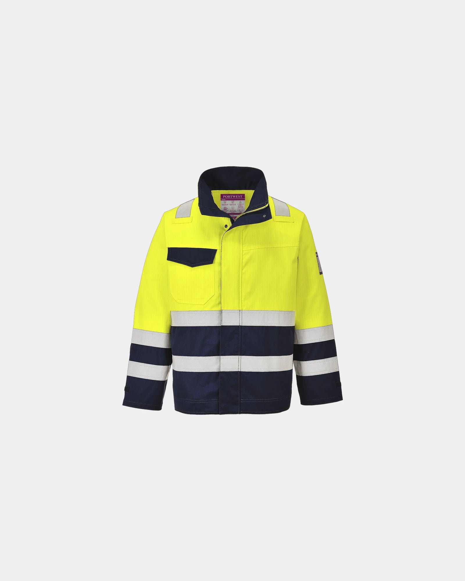 Veste Hi-Vis modacrylique à personnaliser - Jaune-Bleu Marine
