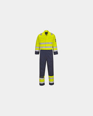 Combinaison modacrylique HV à personnaliser - Jaune-Bleu Marine
