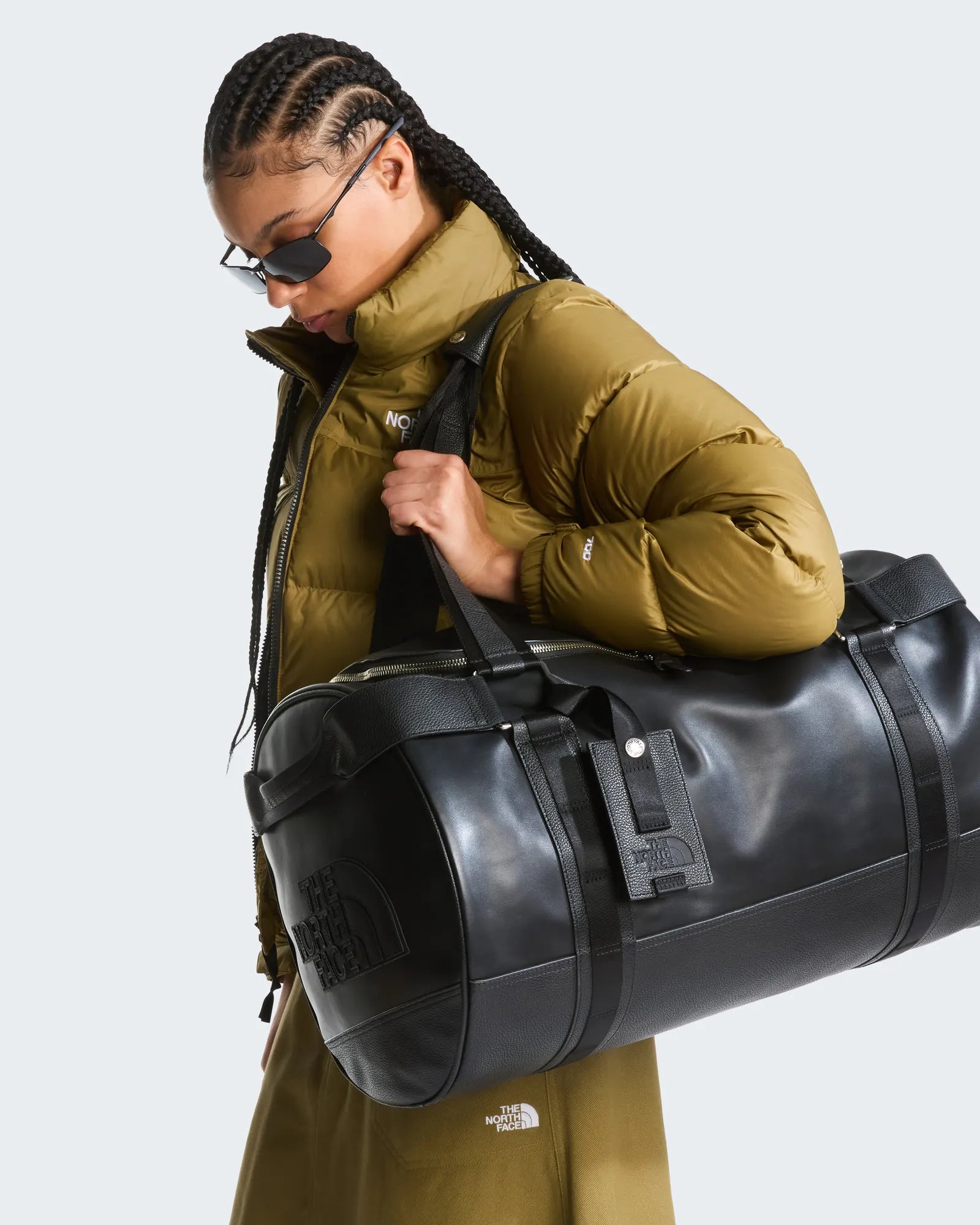 Sac duffel cuir pleine fleur The North Face à personnaliser - 8