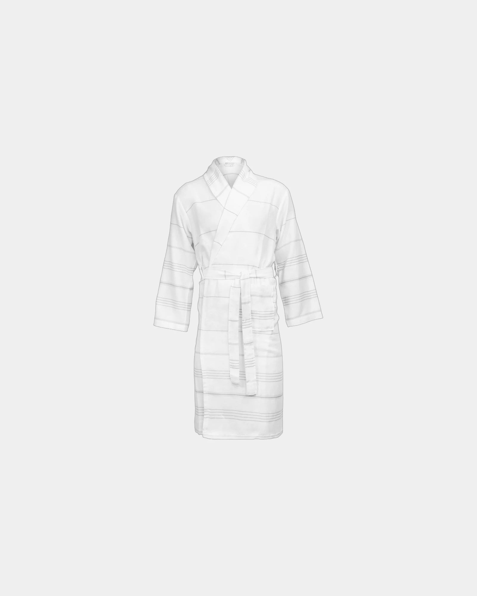 Peignoir éponge coton 150g/m² Hamam à personnaliser - White / Grey