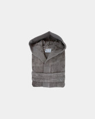 Peignoir capuche velours coton 450g/m² à personnaliser - Taupe