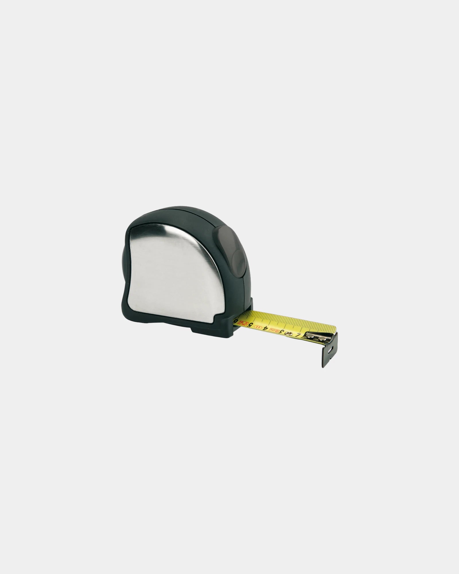 Mètre acier inoxydable 5m/25mm à personnaliser - Argent