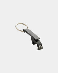 Porte-clés décapsuleur aluminium recyclé à personnaliser - Noir