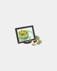 Support à tablette inox Chef à personnaliser - Noir