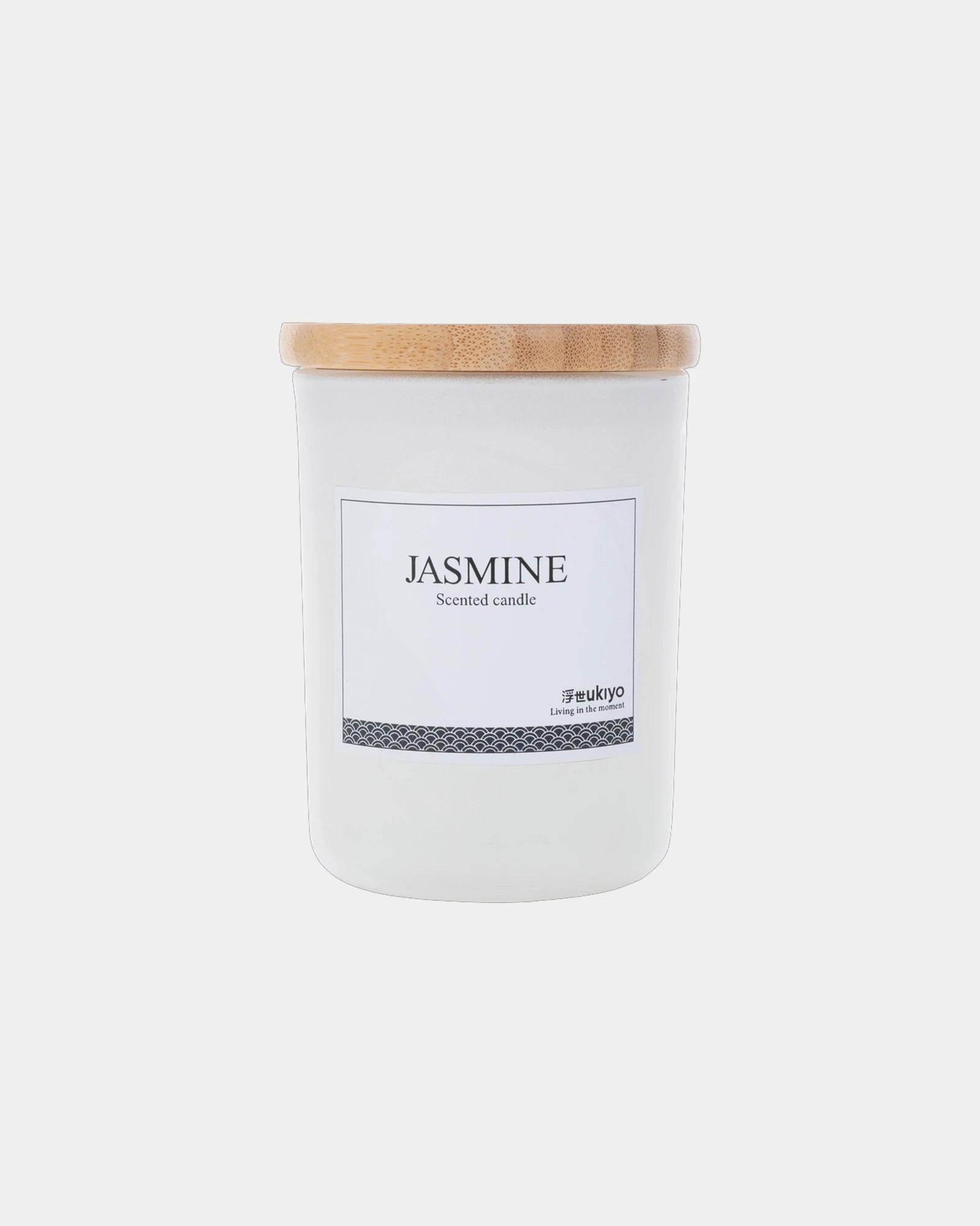 Bougie parfumée avec couvercle en bambou Ukiyo à personnaliser - 12