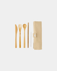 Set de couverts en bambou réutilisable à personnaliser