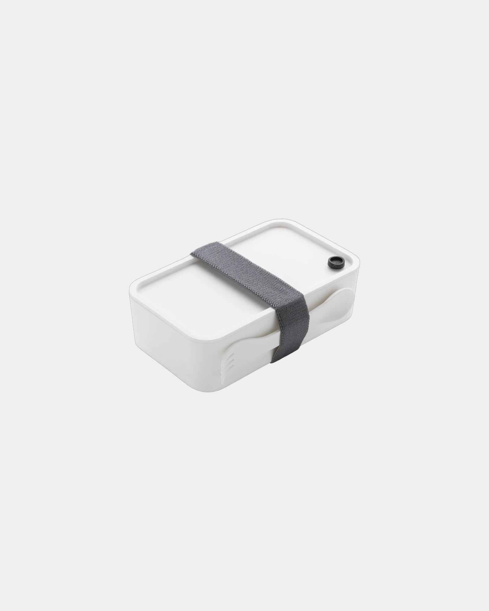 Boîte à lunch PP 0,8L avec cuillère-fourchette à personnaliser - Blanc