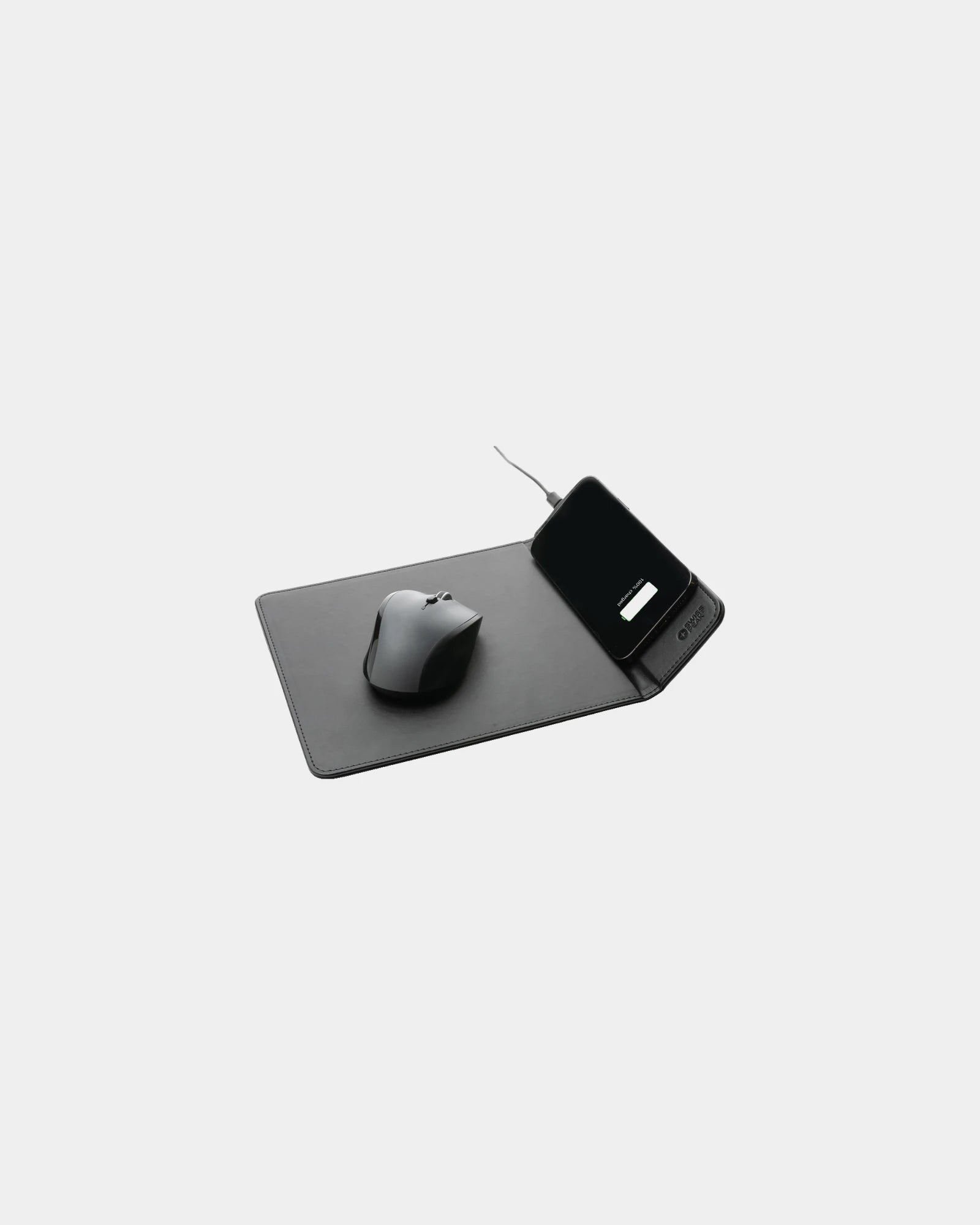Tapis de souris PU recyclé avec chargeur 10W à personnaliser