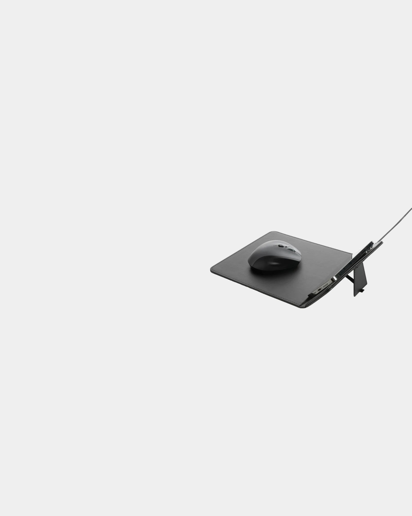 Tapis de souris PU recyclé avec chargeur 10W à personnaliser