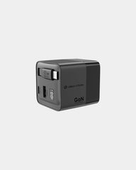Chargeur 65W GaN rPC Urban Vitamin Mendocino à personnaliser - Noir