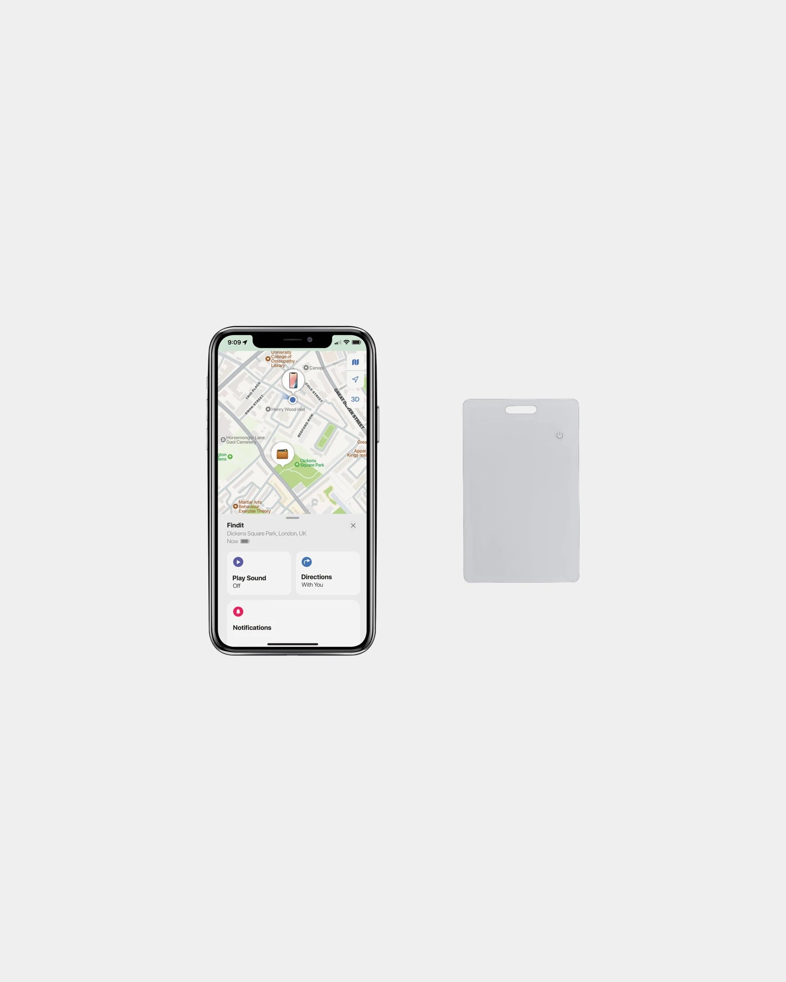Carte géolocalisation ABS recyclé Findit à personnaliser - 3