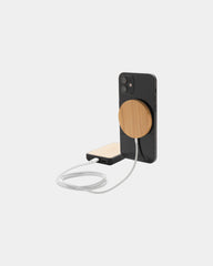 Chargeur magnétique sans fil en bambou 10W à personnaliser - 3