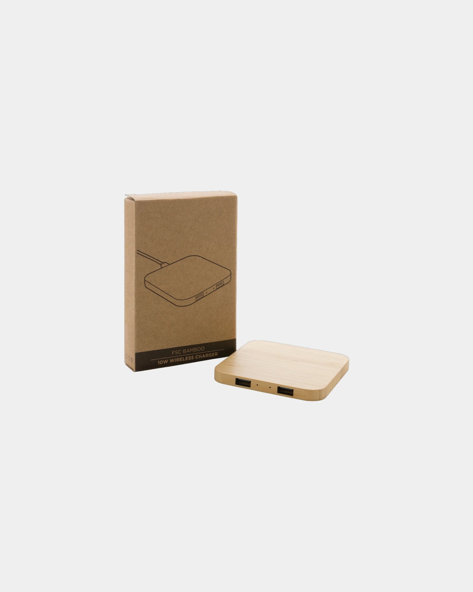Chargeur sans fil 10W bambou FSC® à personnaliser - 2