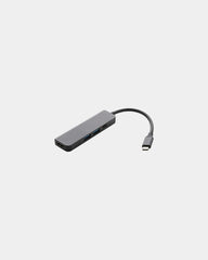 Hub aluminium recyclé HDMI 4K à personnaliser - Gris