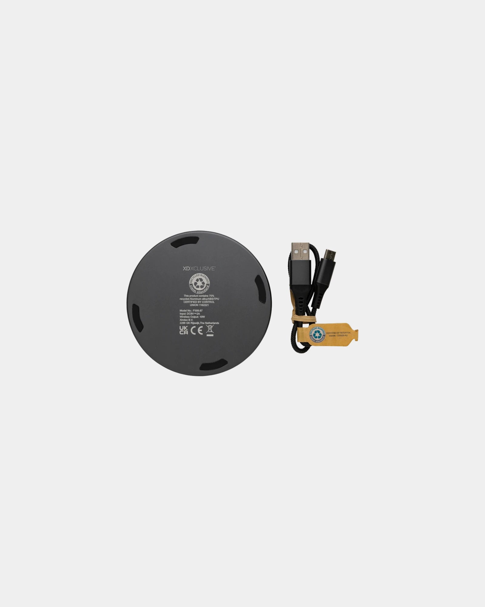 Chargeur sans fil aluminium recyclé 10W à personnaliser - 3