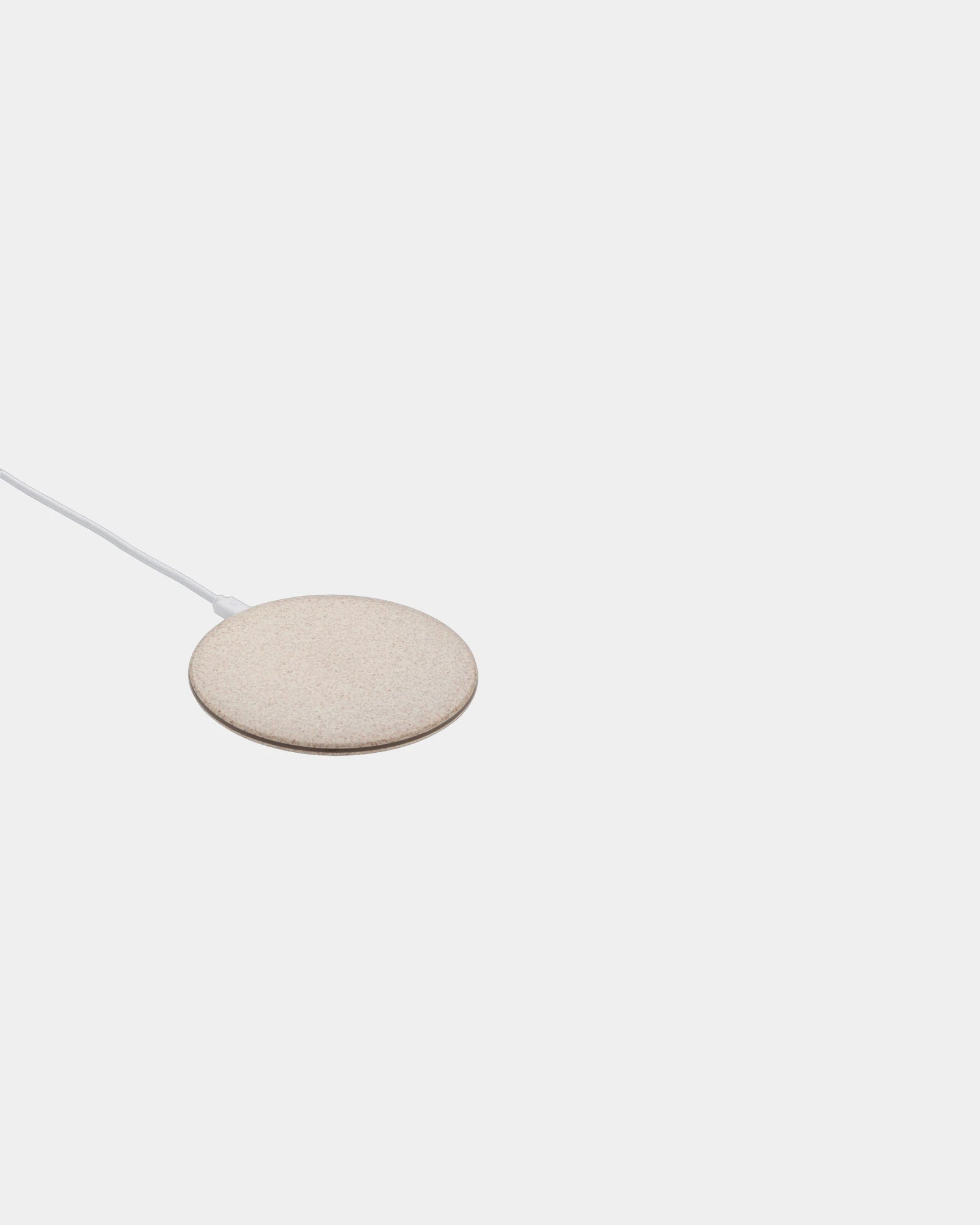 Chargeur à induction 5W en fibre de paille à personnaliser - Kaki