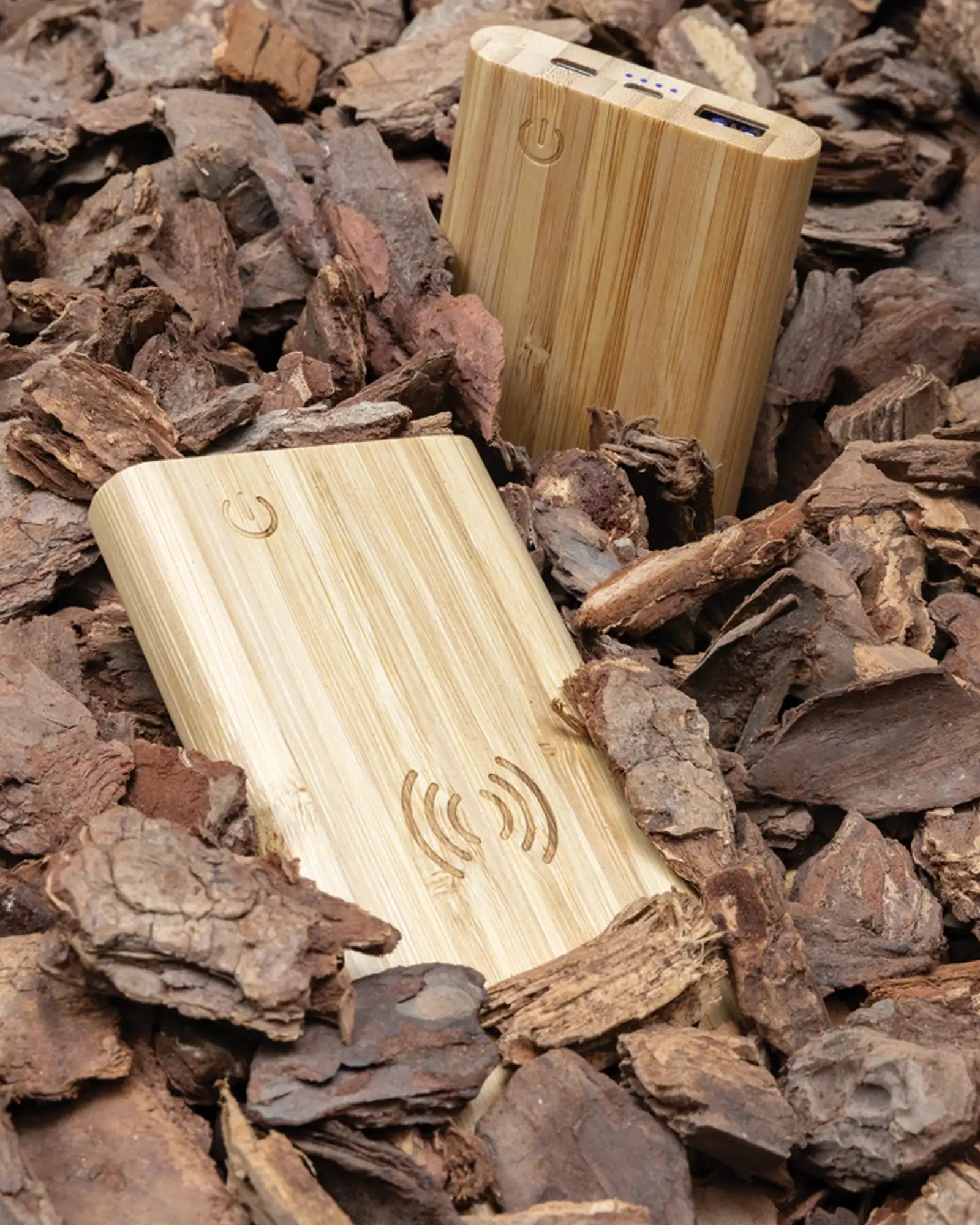 Batterie de secours 5000 mAh en bambou à personnaliser - 7