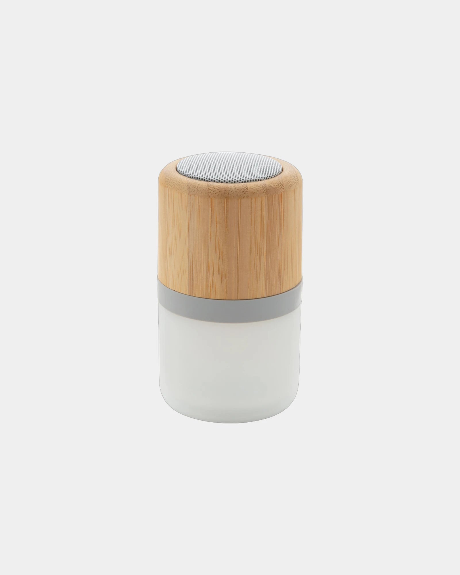 Enceinte 3W en bambou avec lumière d'ambiance - Blanc