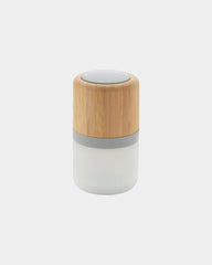 Enceinte 3W en bambou avec lumière d'ambiance - Blanc