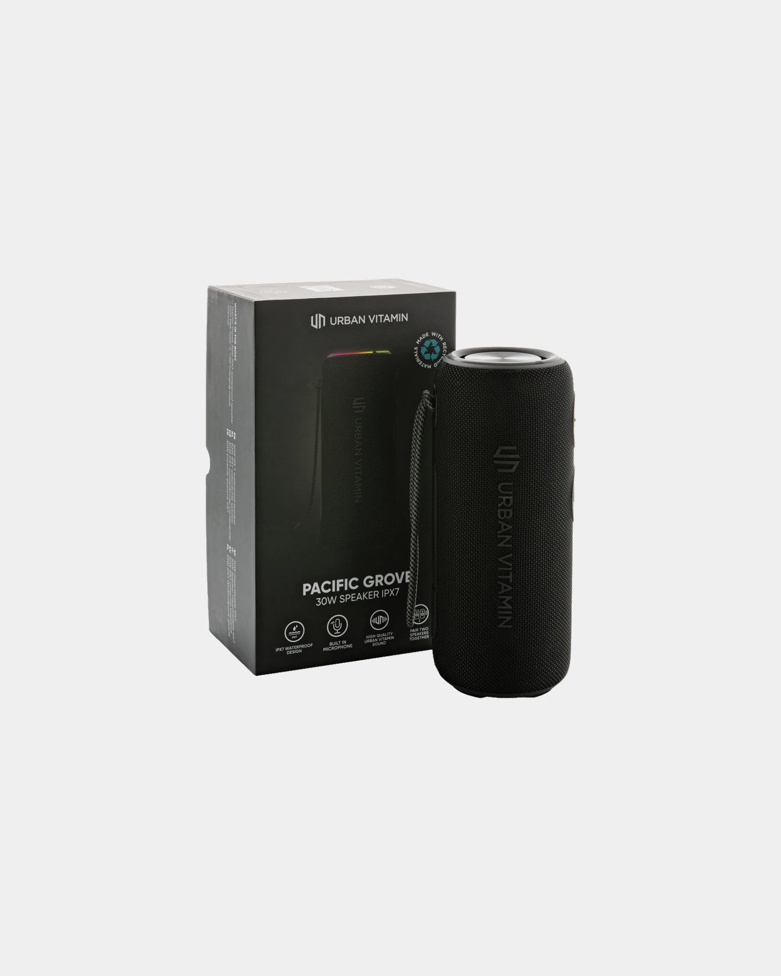 Enceinte 30W ABS recyclé Urban Vitamin Pacific Grove à personnaliser