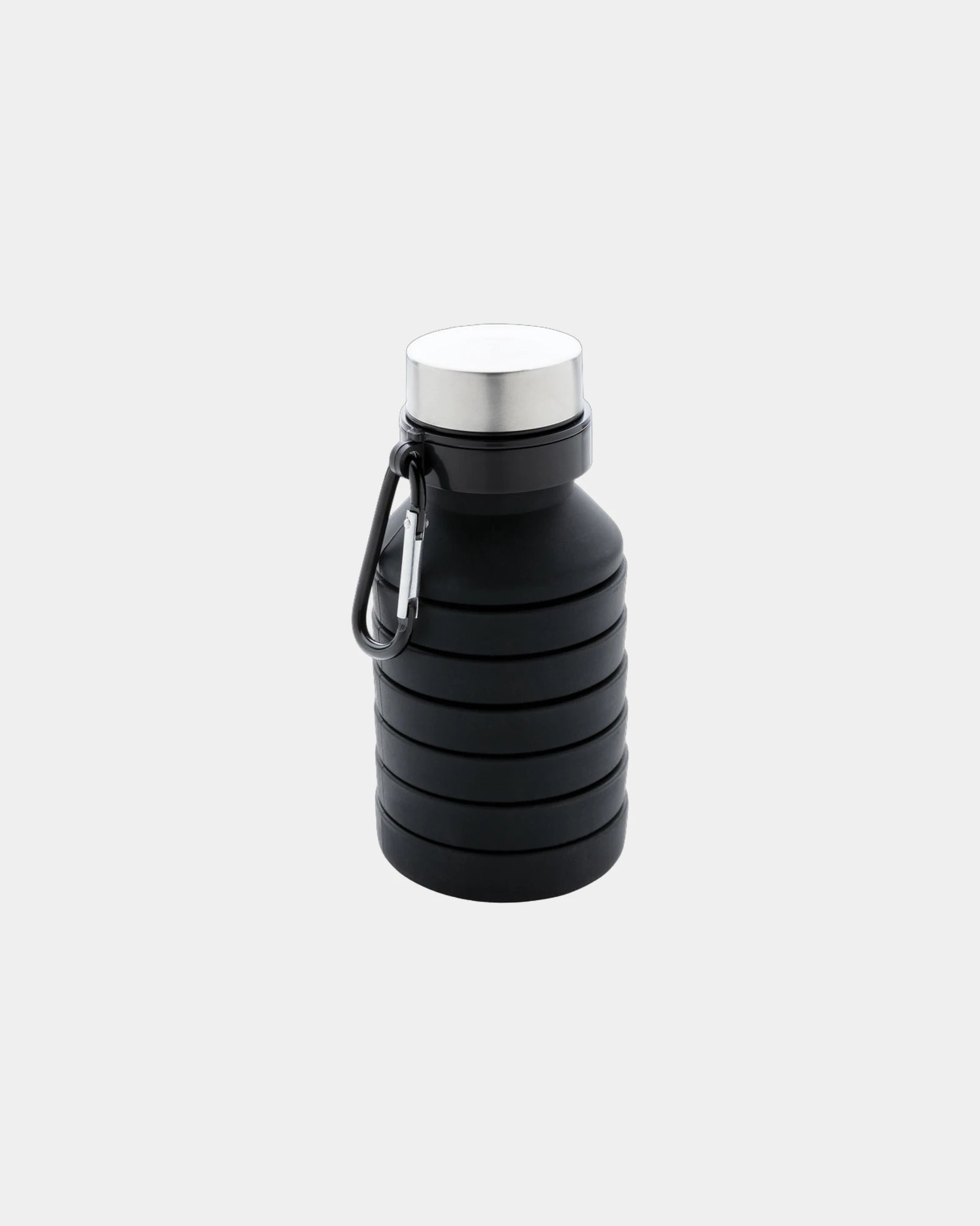 Bouteille silicone pliable étanche 550ml à personnaliser - Noir