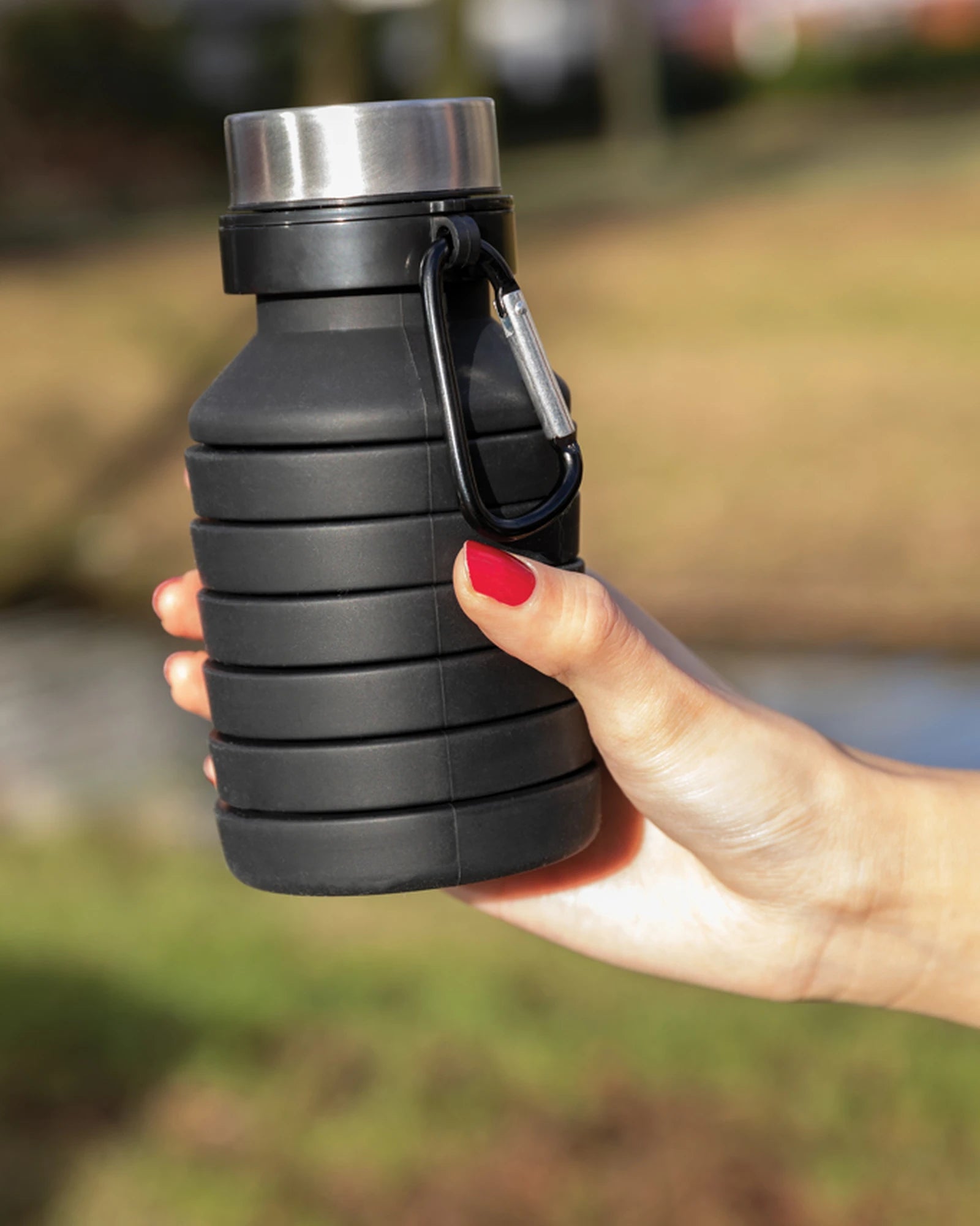 Bouteille silicone pliable étanche 550ml à personnaliser - 5