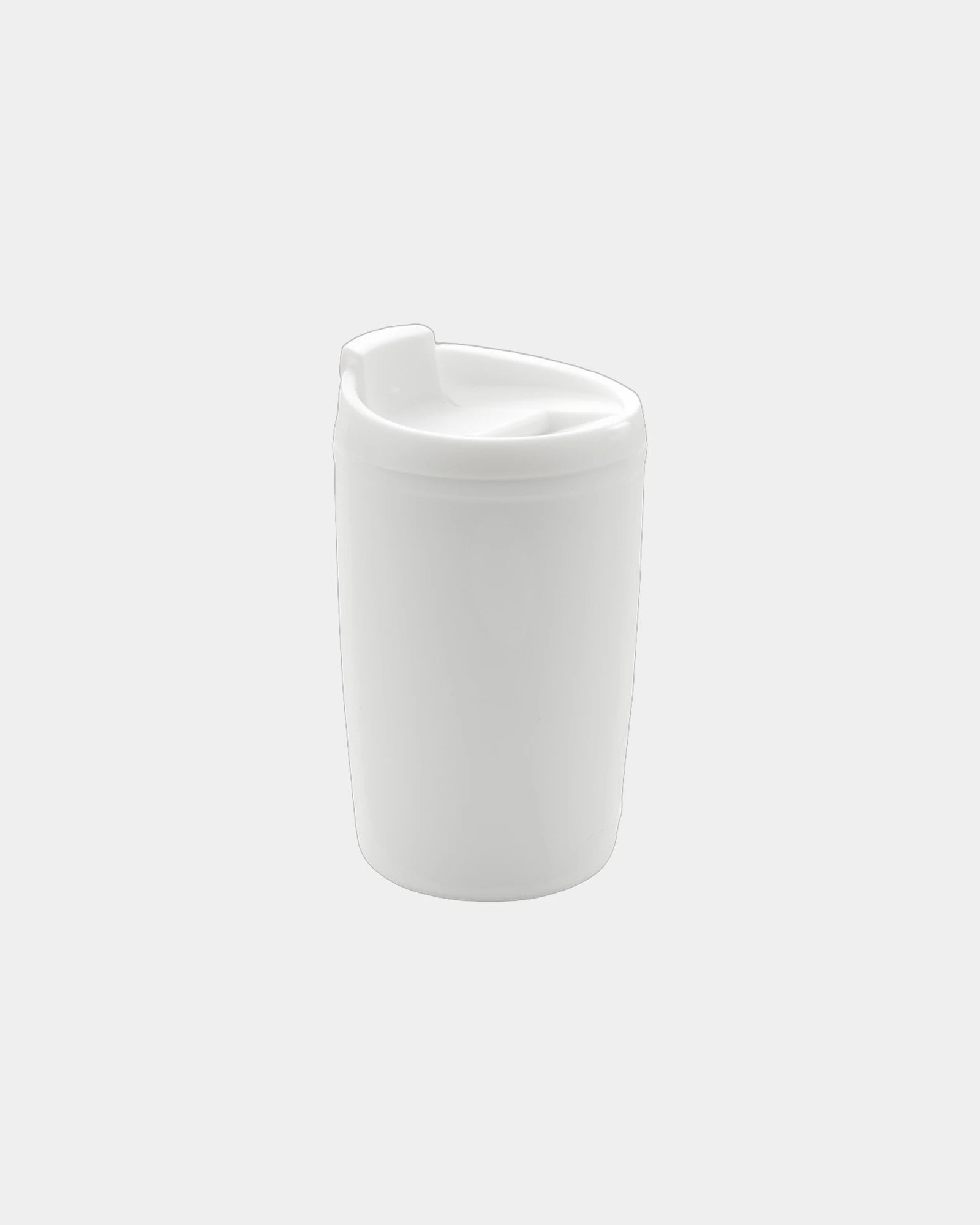 Mug PP recyclé GRS avec couvercle à bascule à personnaliser - Blanc