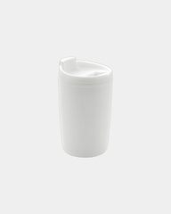 Mug PP recyclé GRS avec couvercle à bascule à personnaliser - Blanc