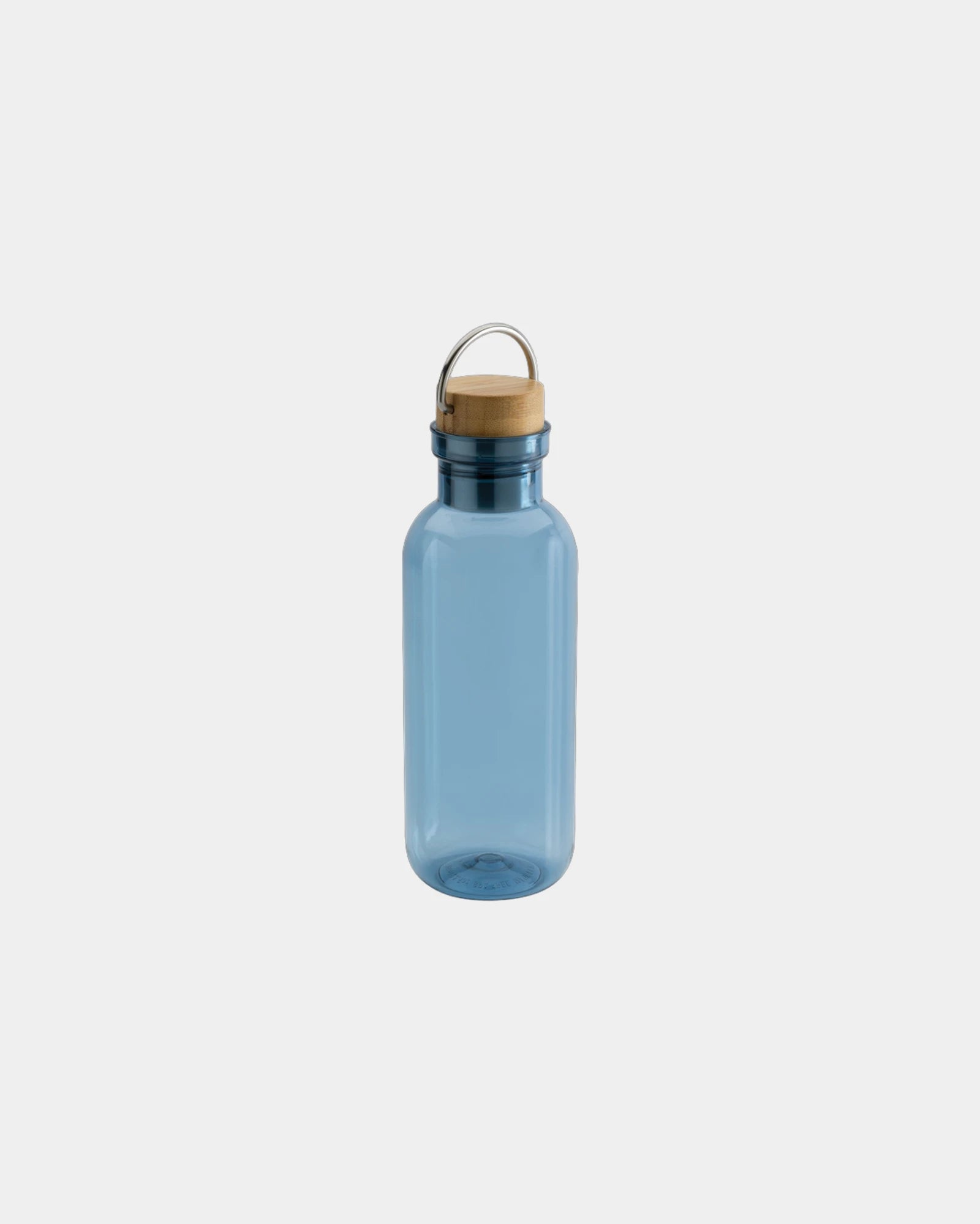 Bouteille rPET 680ml avec couvercle en bambou à personnaliser - Bleu