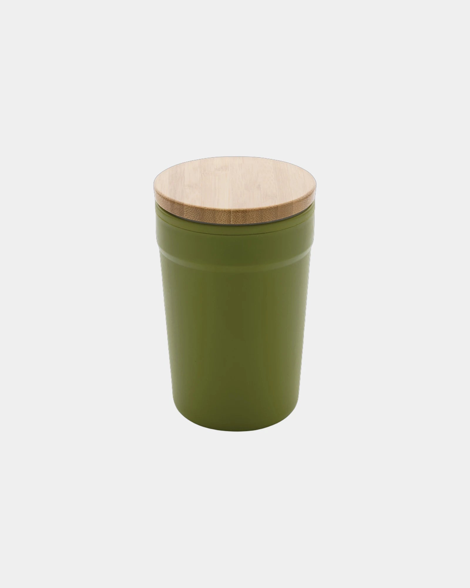 Mug 300ml PP recyclé GRS avec couvercle en bambou à personnaliser - Vert